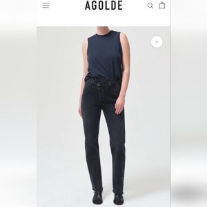 Agolde Criss Cross Straight Jeans
